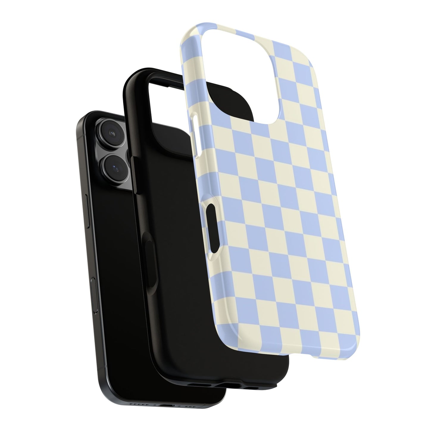 Blue Checkered Durable Tough Phone Case