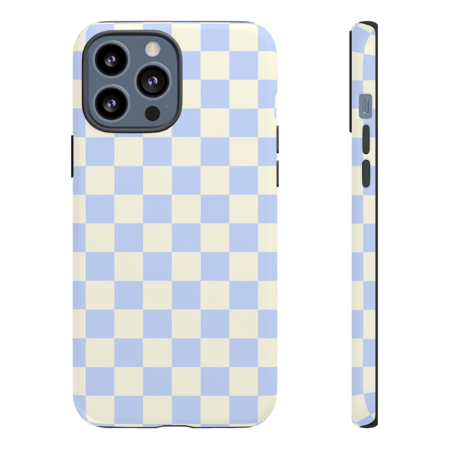 Blue Checkered Durable Tough Phone Case