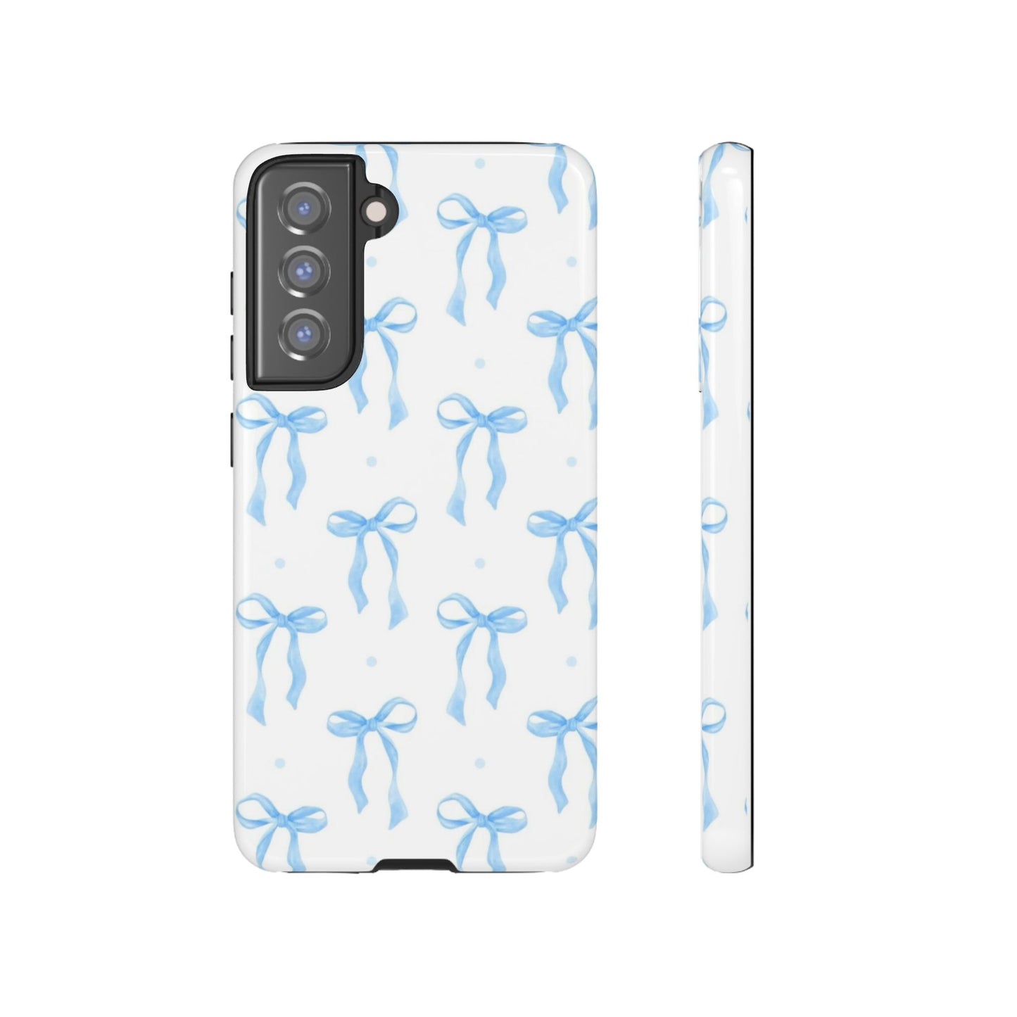 Blue Coquette Bow Phone Case