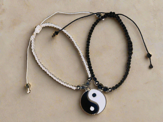 Yin Yang Adjustable Friendship Bracelet