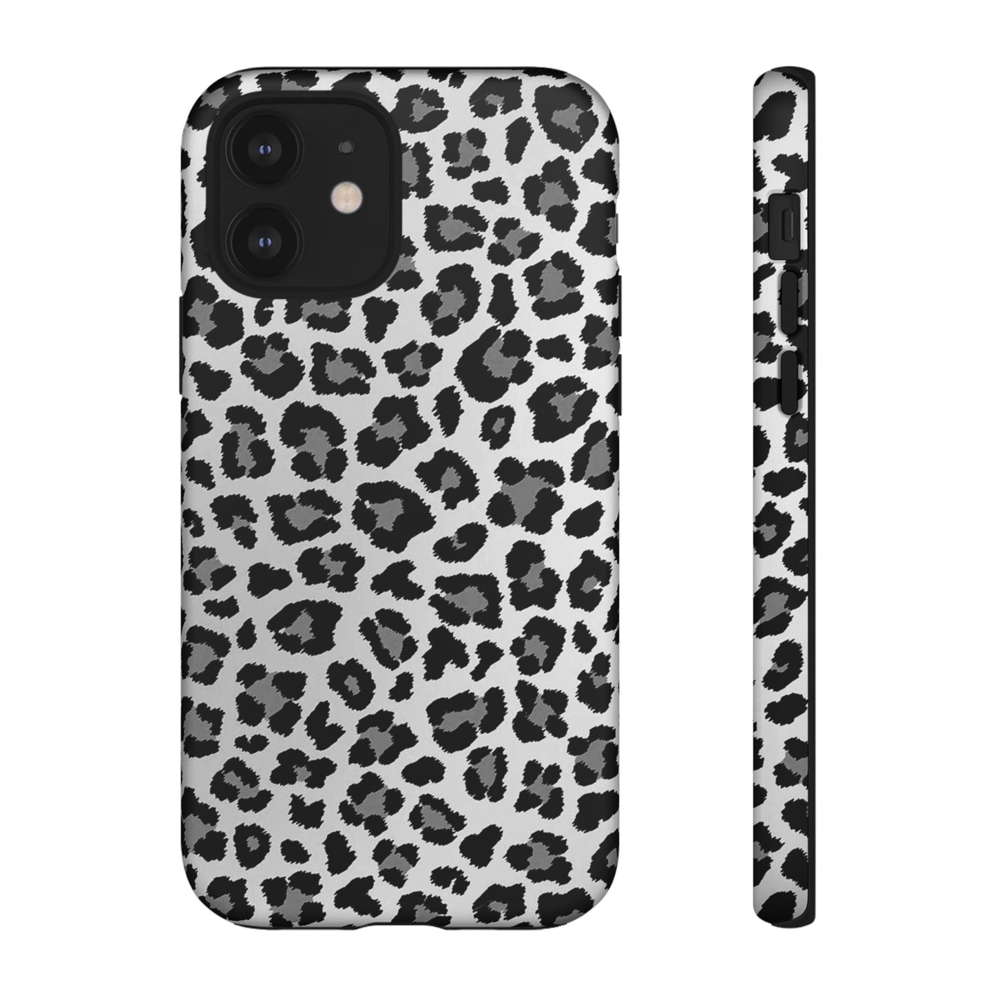Black and Grey Cheetah Print Phone Case