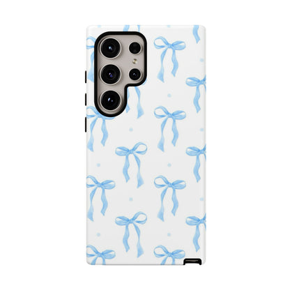 Blue Coquette Bow Phone Case