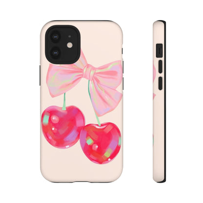 Cherry Bow Pink Phone Case