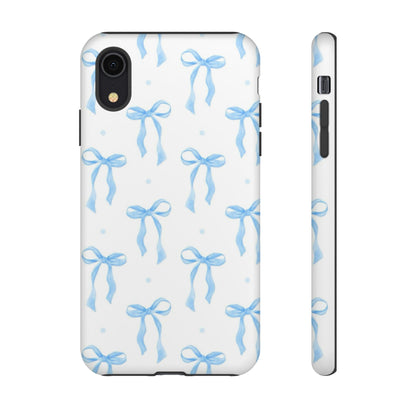 Blue Coquette Bow Phone Case