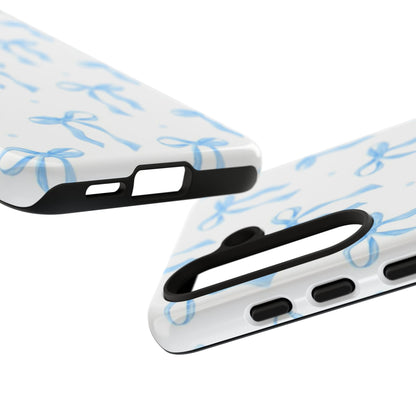 Blue Coquette Bow Phone Case