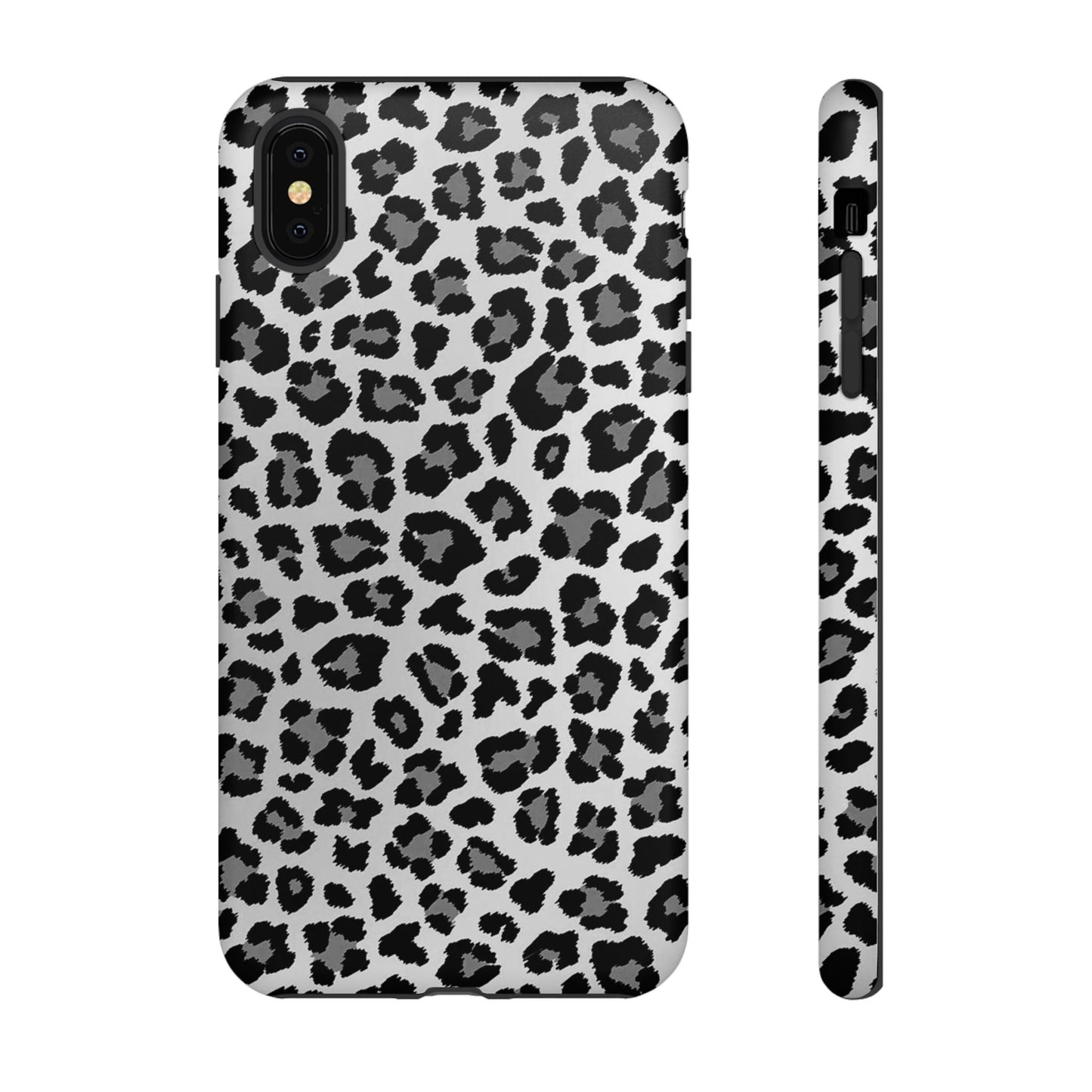 Black and Grey Cheetah Print Phone Case