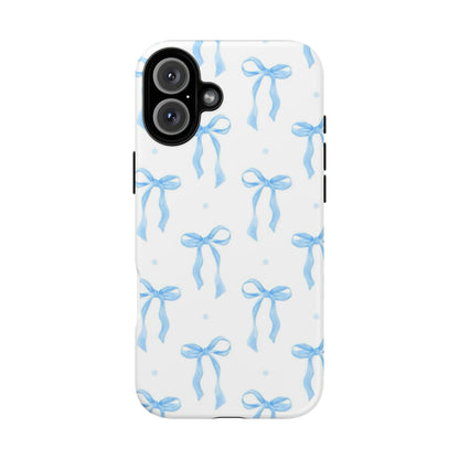 Blue Coquette Bow Phone Case