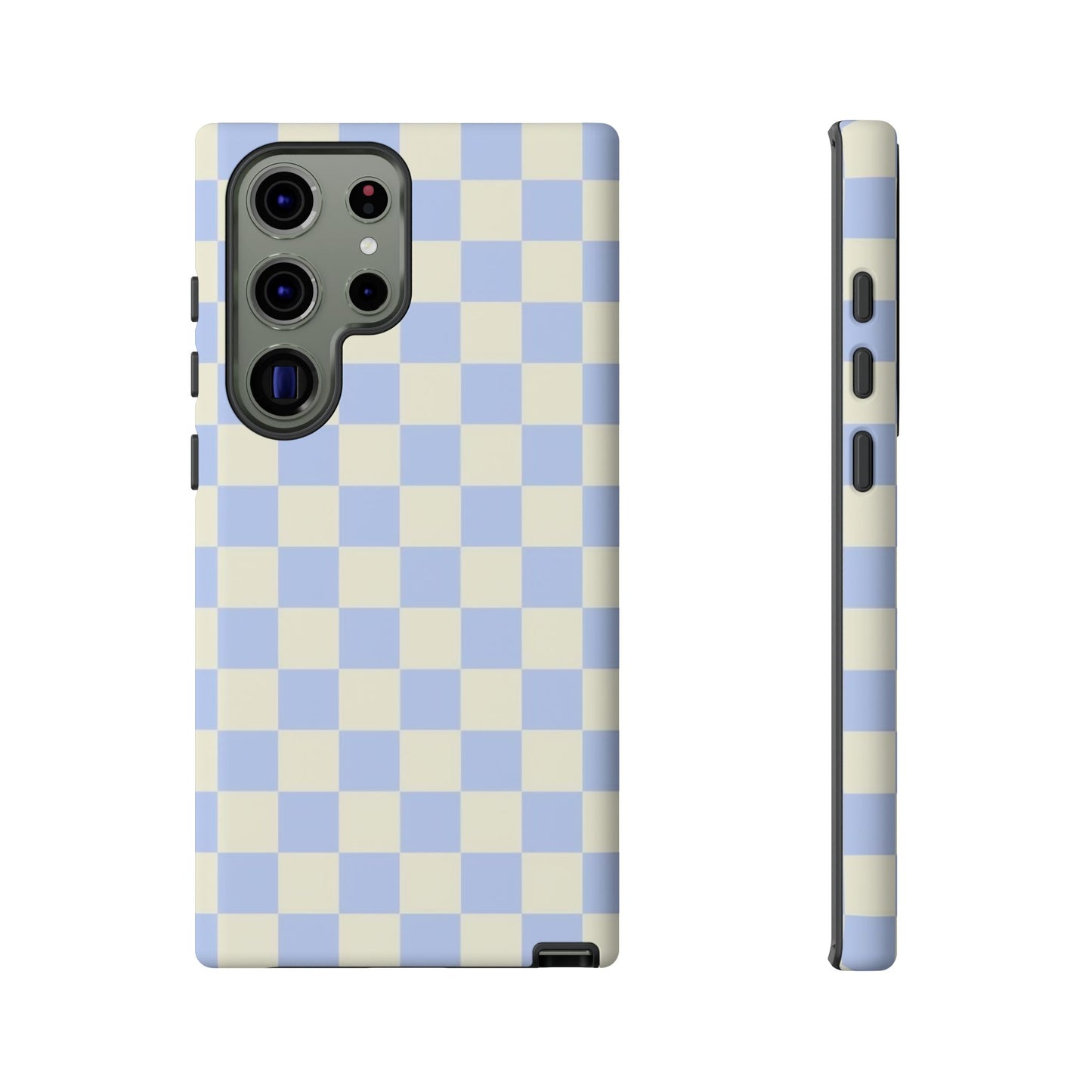 Blue Checkered Durable Tough Phone Case