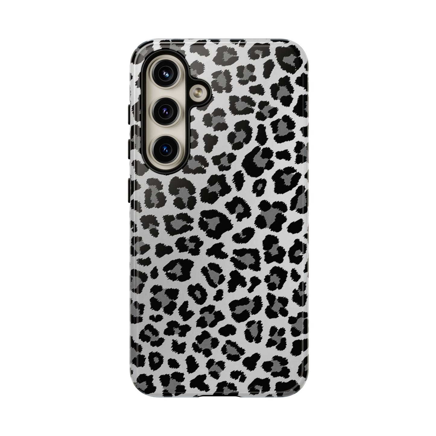 Black and Grey Cheetah Print Phone Case