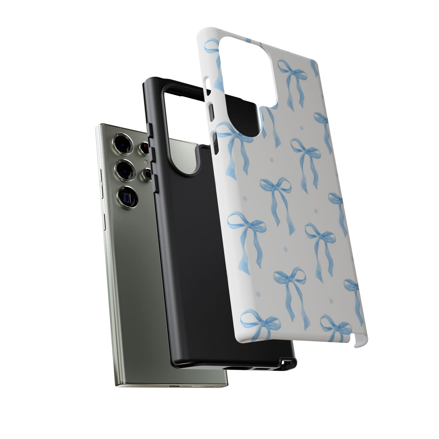 Blue Coquette Bow Phone Case