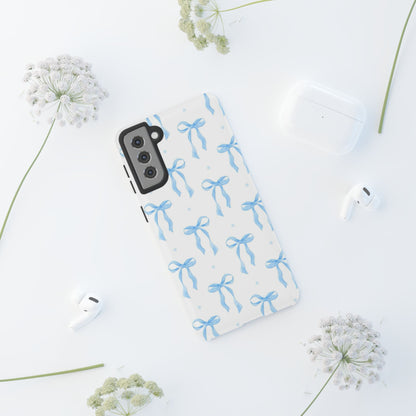 Blue Coquette Bow Phone Case
