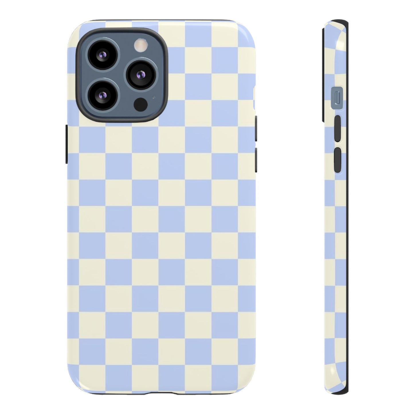 Blue Checkered Durable Tough Phone Case