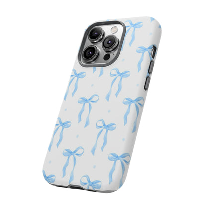Blue Coquette Bow Phone Case