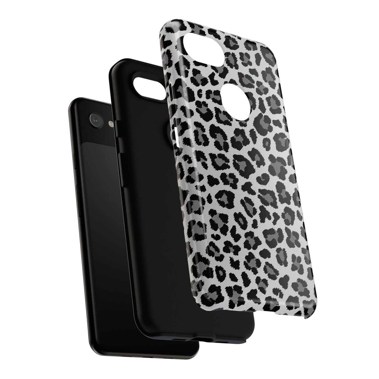 Black and Grey Cheetah Print Phone Case