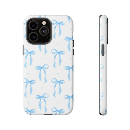 Blue Coquette Bow Phone Case
