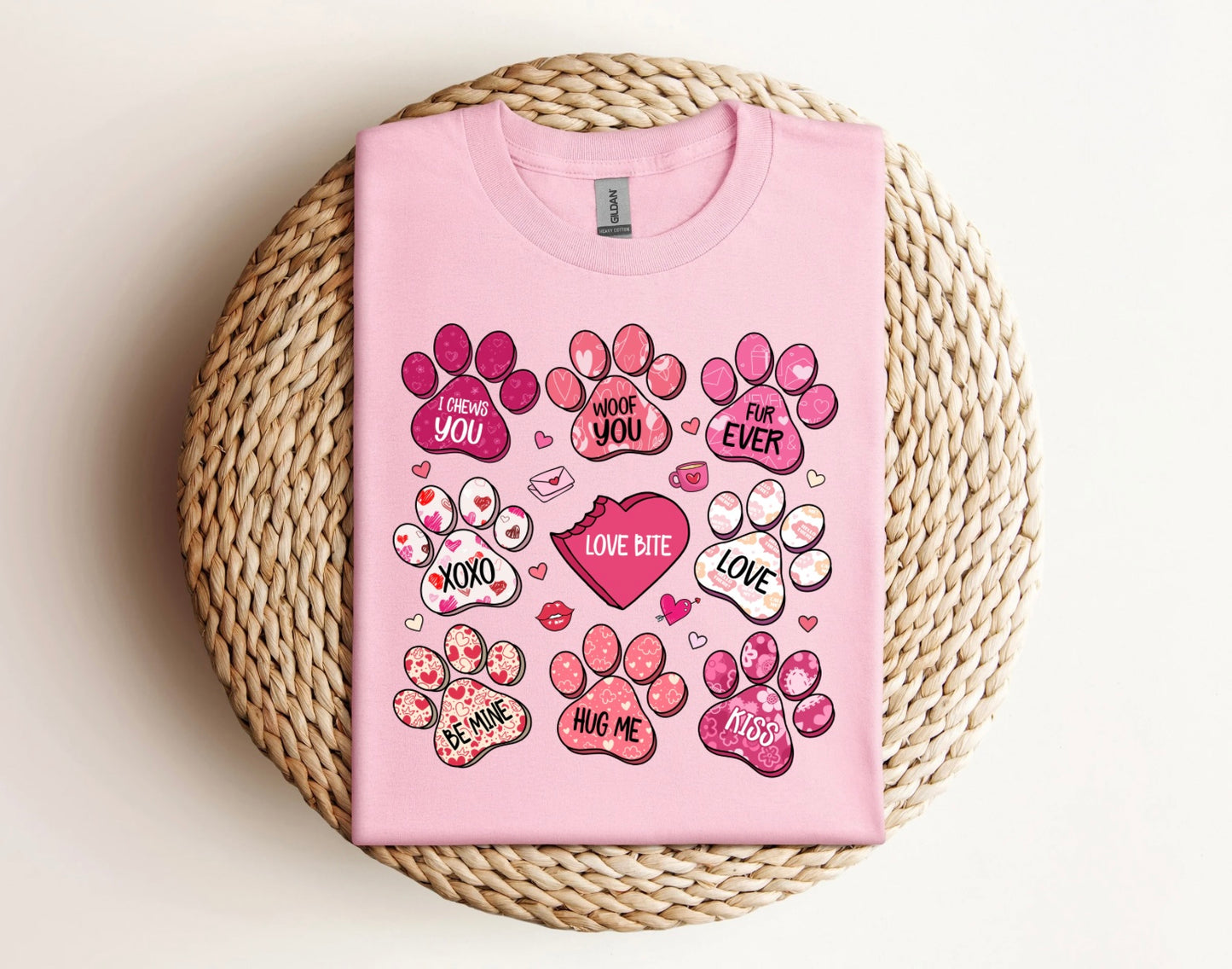Valentine's Dog Print Shirt