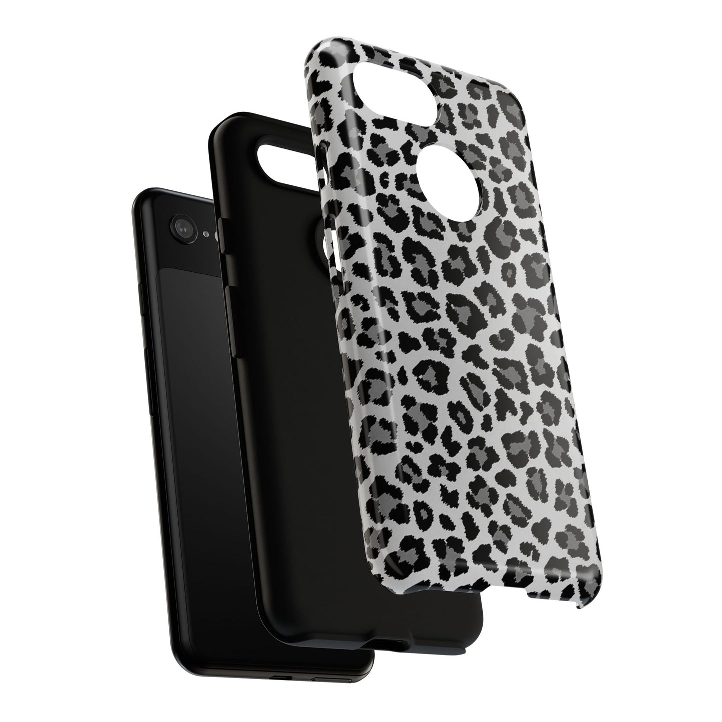 Black and Grey Cheetah Print Phone Case