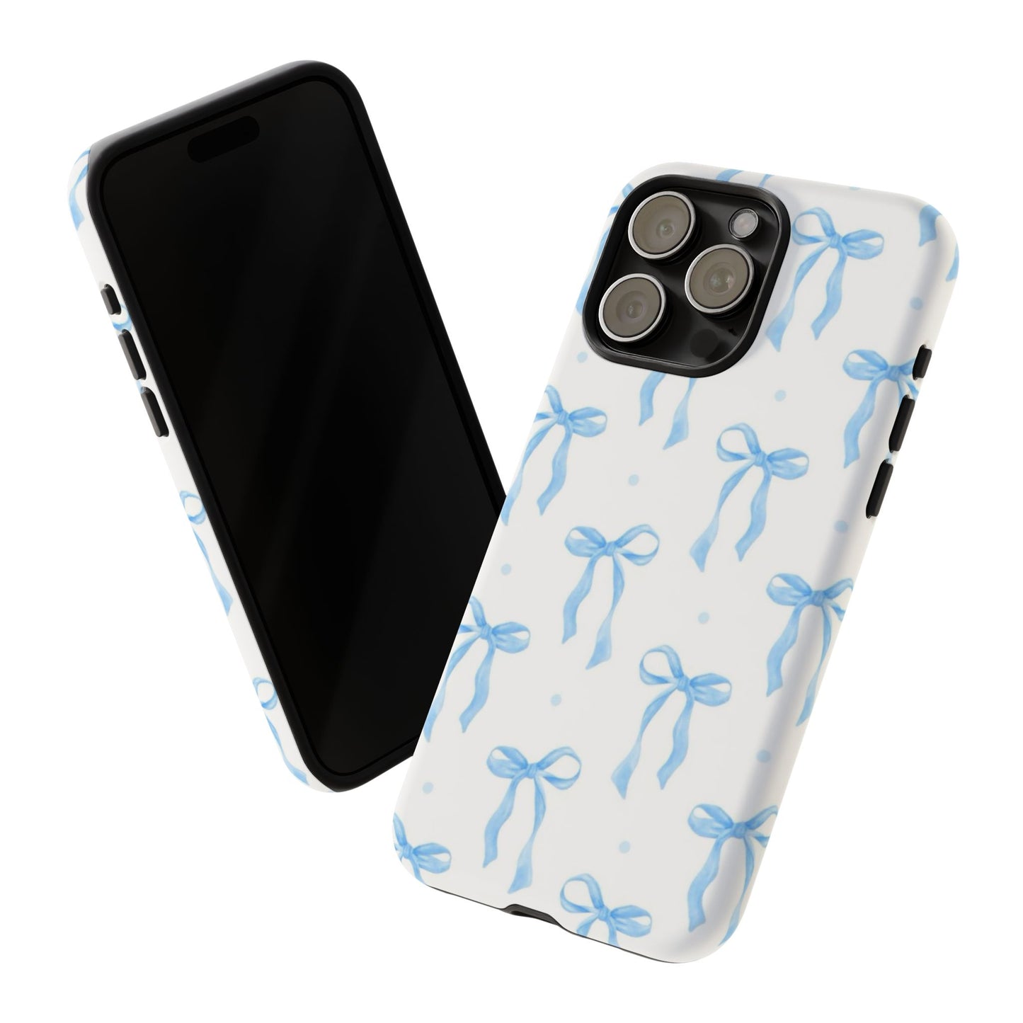 Blue Coquette Bow Phone Case