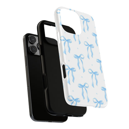 Blue Coquette Bow Phone Case