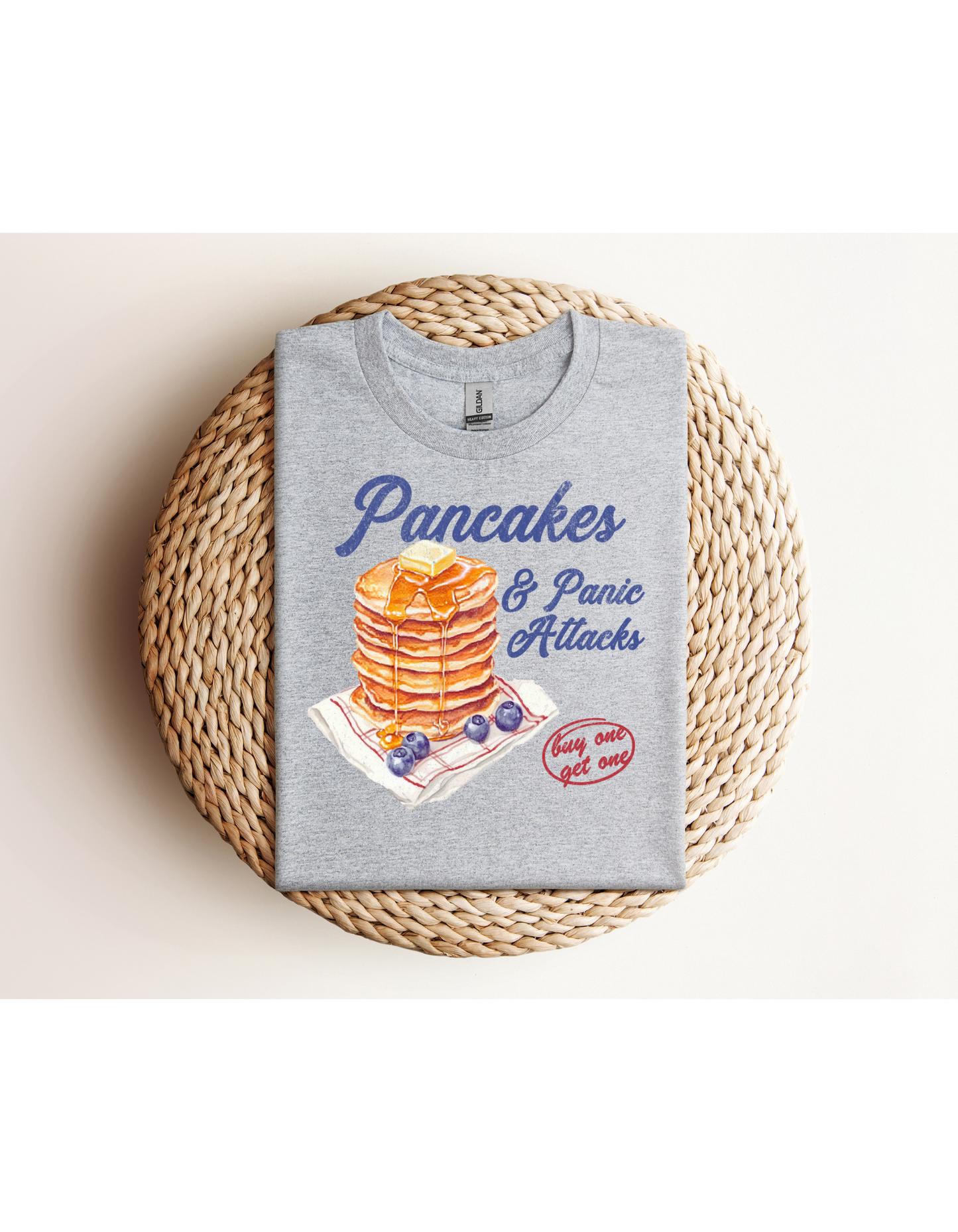 Pancake & Panic Attacks Distress Shirt