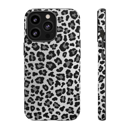 Black and Grey Cheetah Print Phone Case