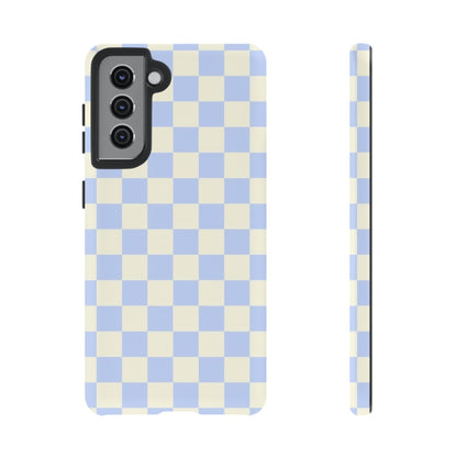 Blue Checkered Durable Tough Phone Case
