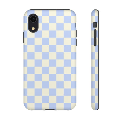Blue Checkered Durable Tough Phone Case