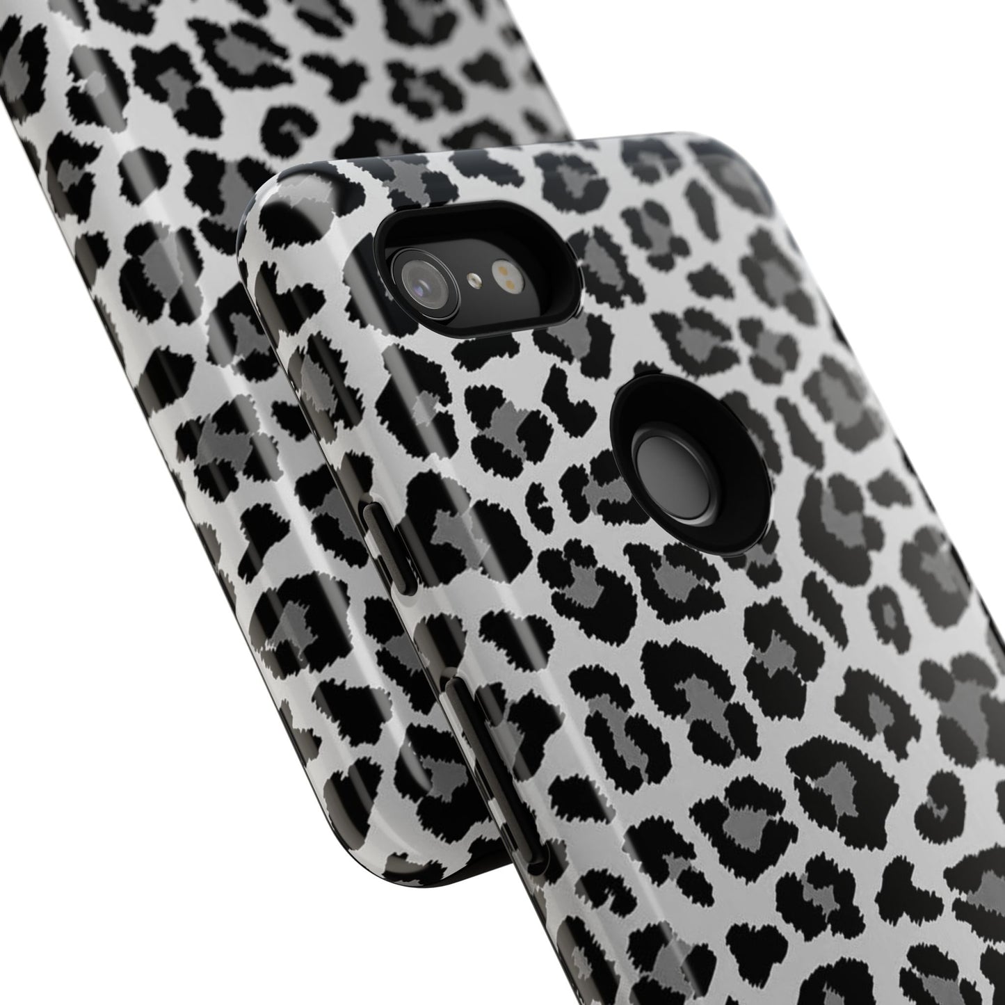 Black and Grey Cheetah Print Phone Case