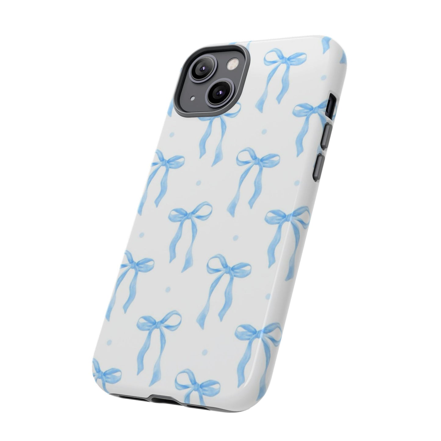 Blue Coquette Bow Phone Case