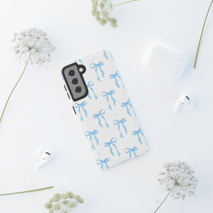 Blue Coquette Bow Phone Case