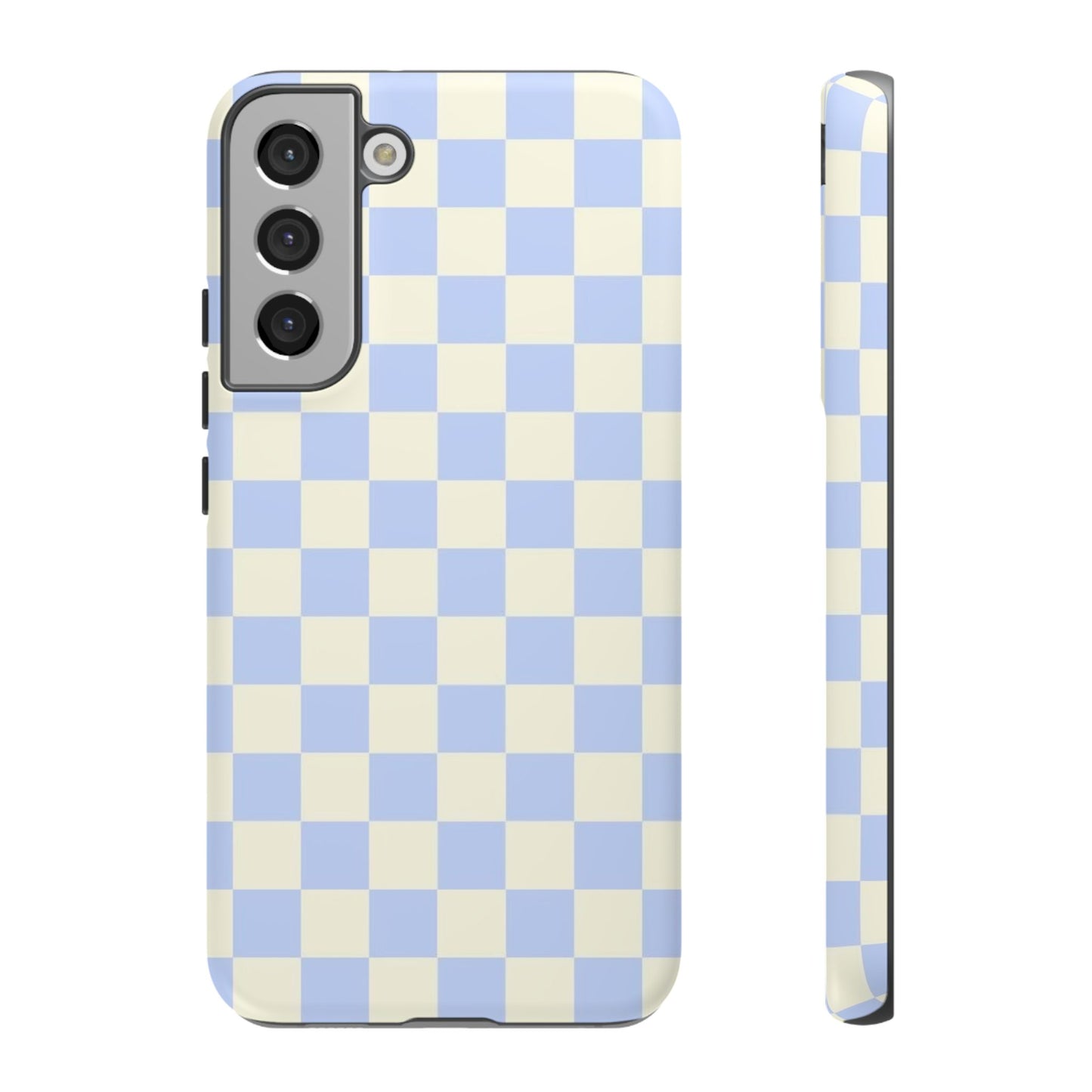 Blue Checkered Durable Tough Phone Case