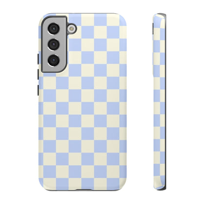 Blue Checkered Durable Tough Phone Case