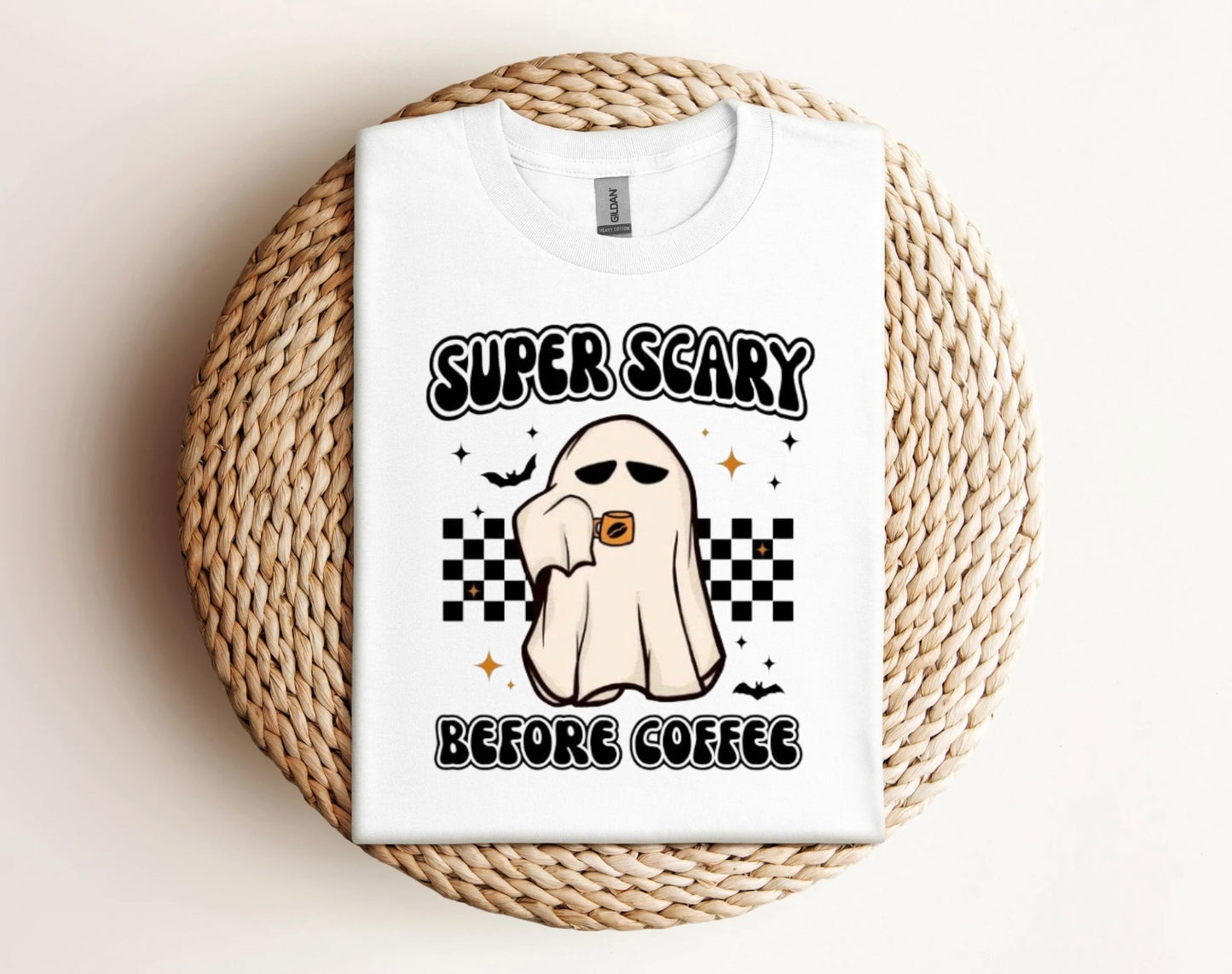 Super Scary Before Coffee Ghost Shirt