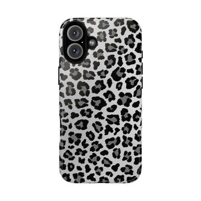 Black and Grey Cheetah Print Phone Case