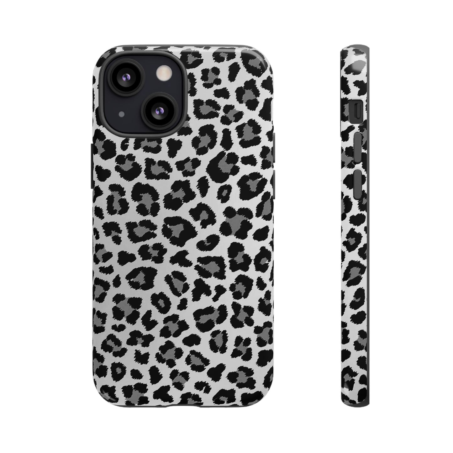 Black and Grey Cheetah Print Phone Case