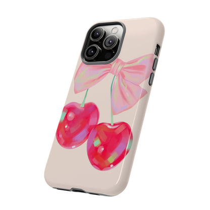 Cherry Bow Pink Phone Case