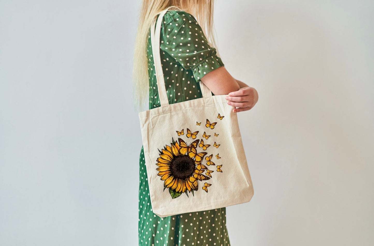 Sunflower Butterflies Tote Bag