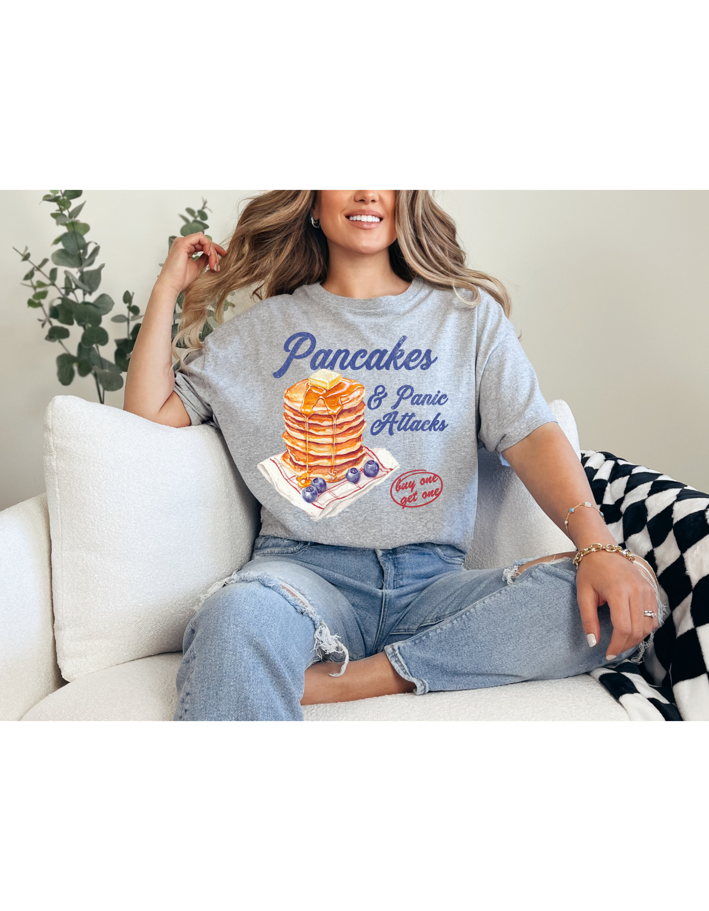 Pancake & Panic Attacks Distress Shirt