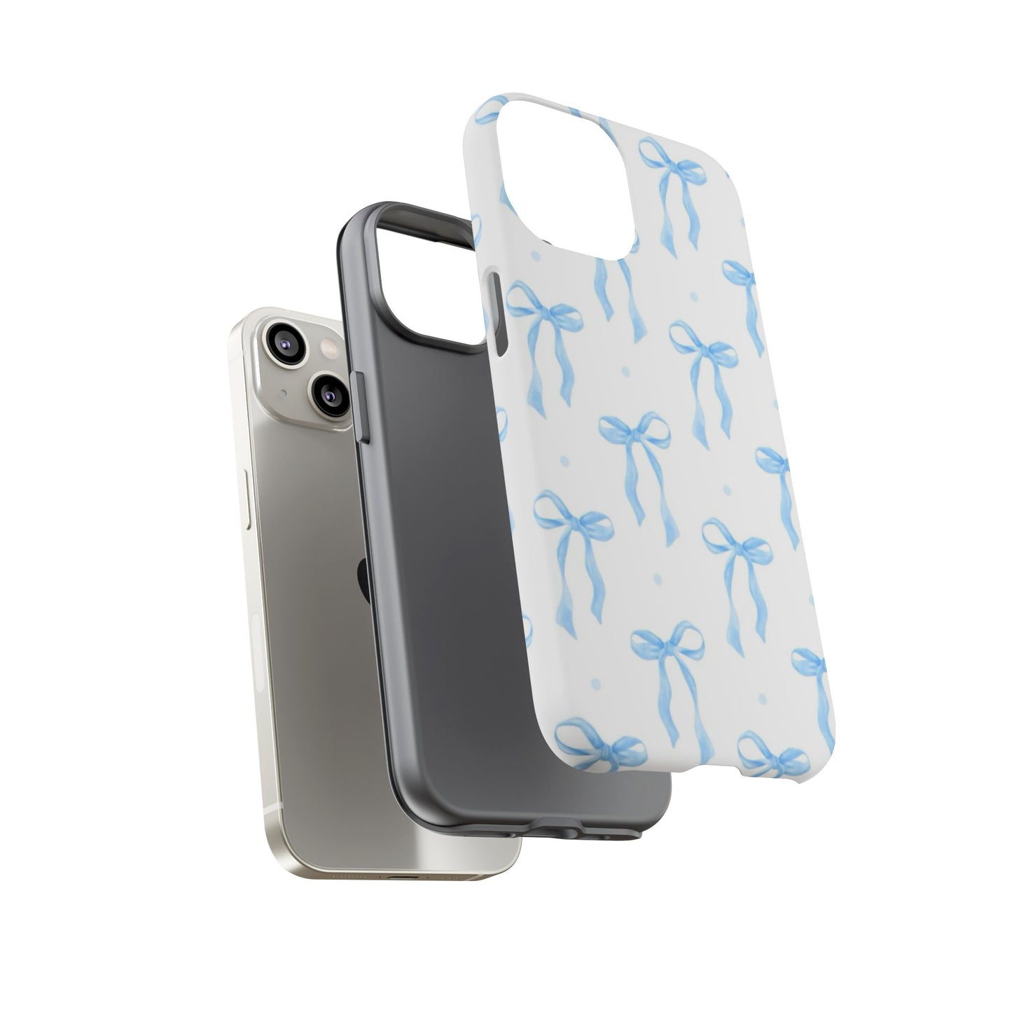 Blue Coquette Bow Phone Case