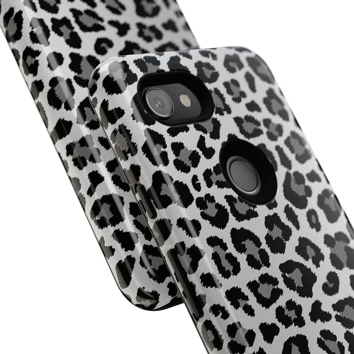 Black and Grey Cheetah Print Phone Case