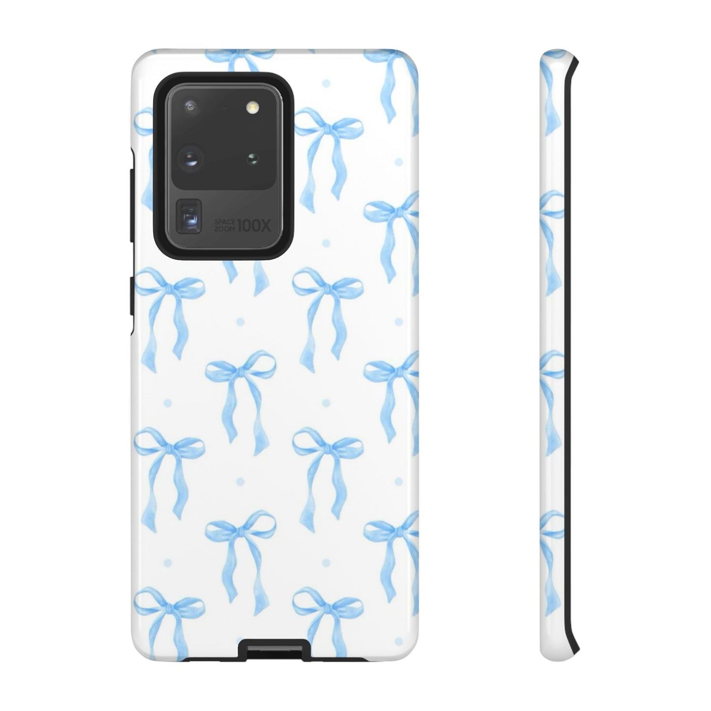 Blue Coquette Bow Phone Case