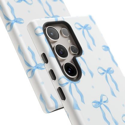 Blue Coquette Bow Phone Case
