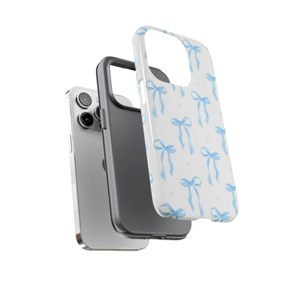 Blue Coquette Bow Phone Case