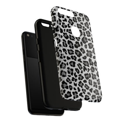 Black and Grey Cheetah Print Phone Case