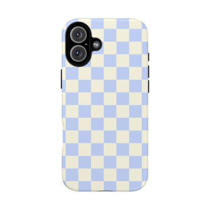 Blue Checkered Durable Tough Phone Case