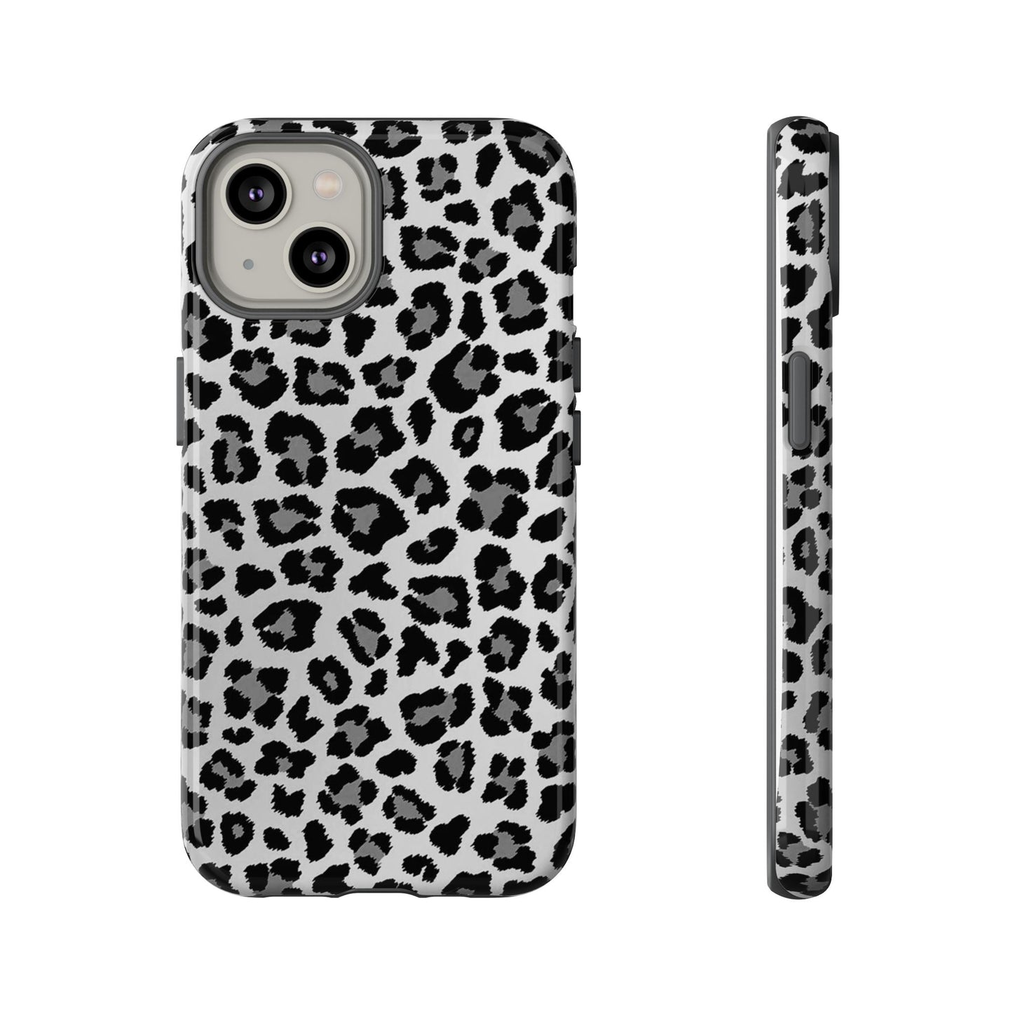 Black and Grey Cheetah Print Phone Case