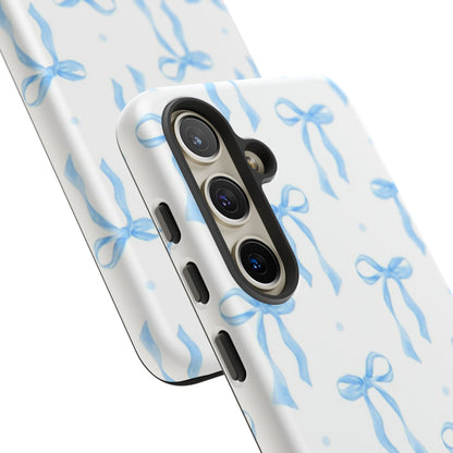 Blue Coquette Bow Phone Case