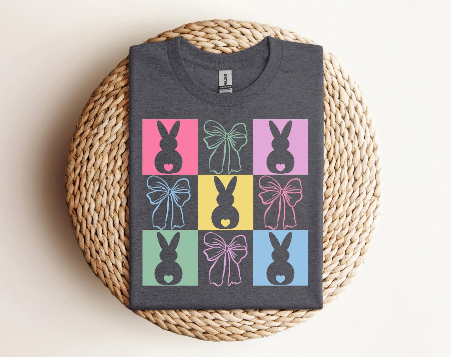 Easter Bunny Checkered Bow Shirt