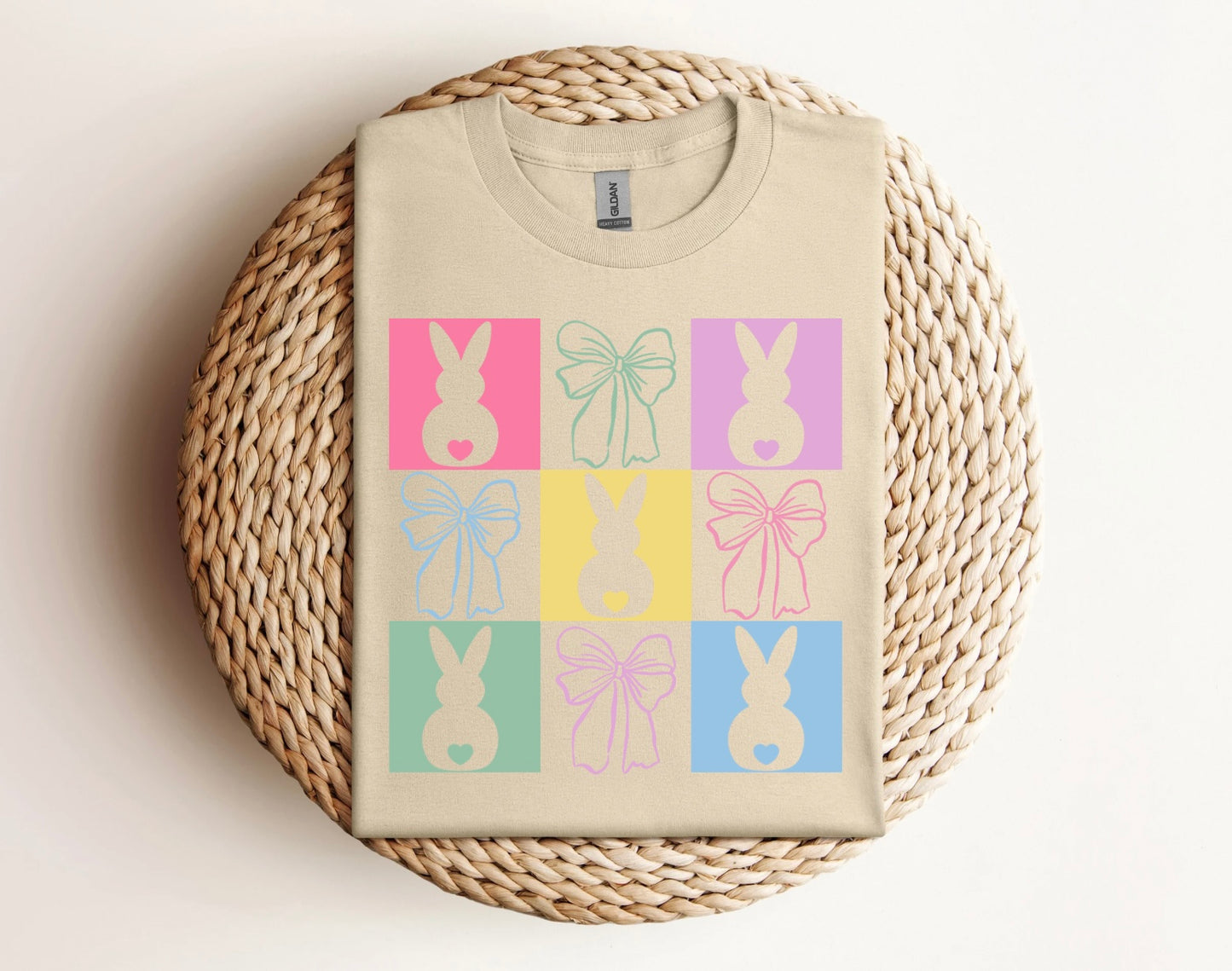 Easter Bunny Checkered Bow Shirt