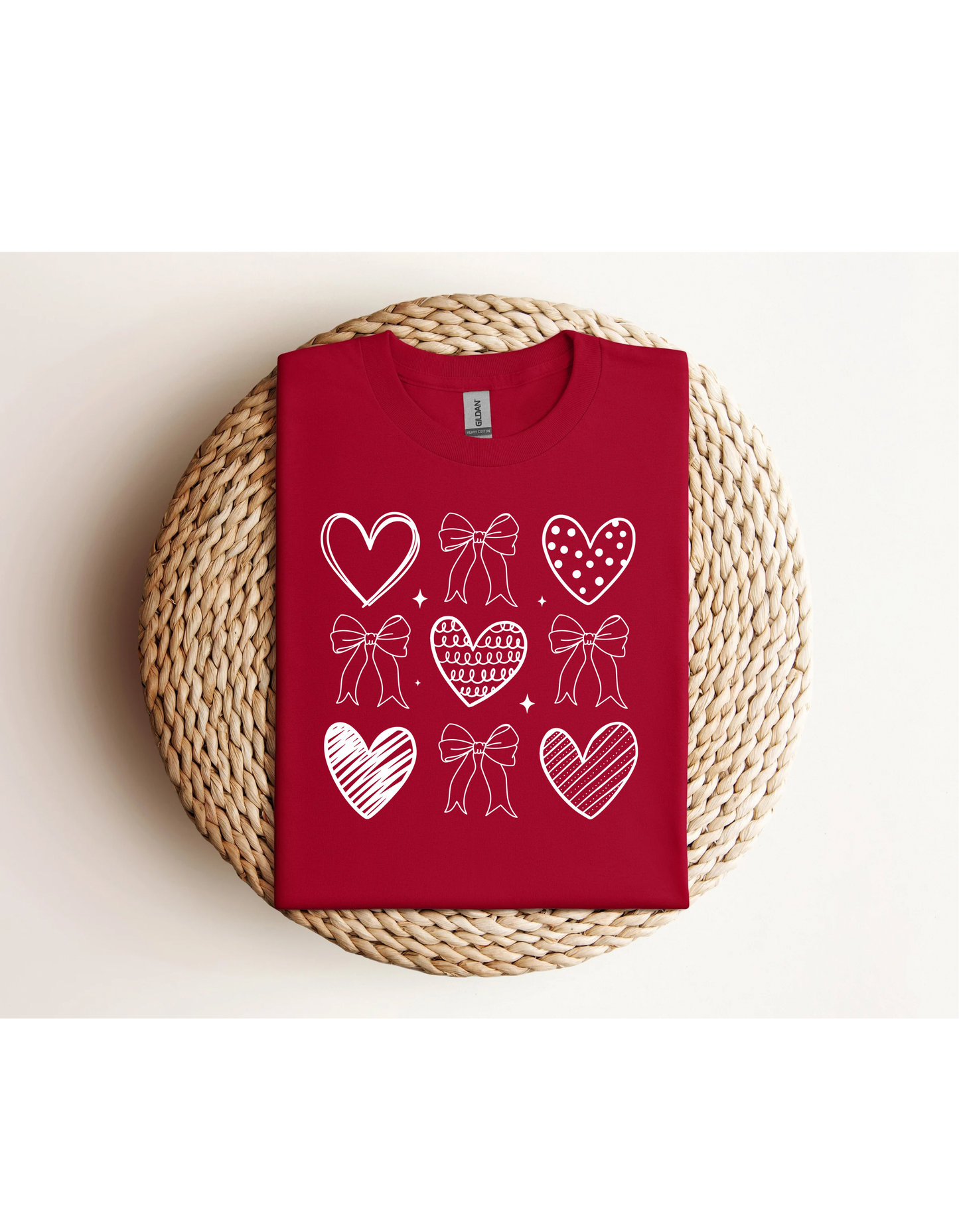 White Hearts Coquette Valentines Shirt